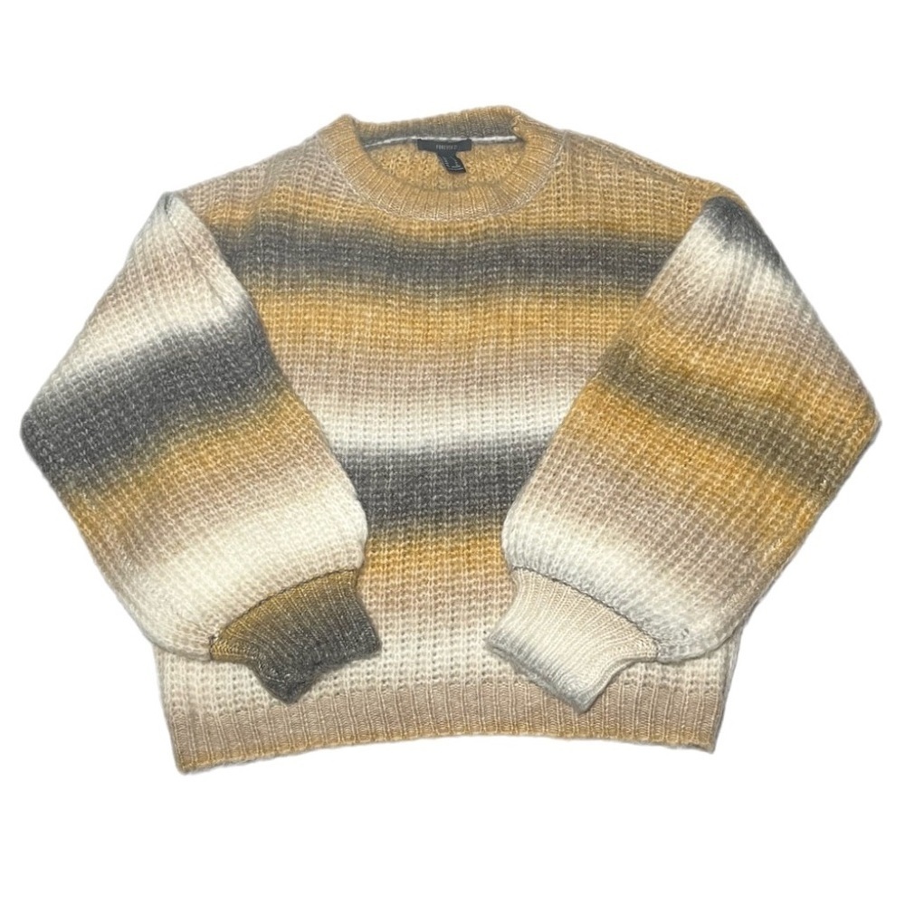 Forever 21 Wool Blend Knit Crop Balloon Sleeve Size Medium NWT